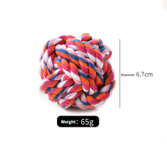 Durable Double Knot Cotton Rope Dog Chew Toy with Ball Fashionable Pet Chewing Toy for Aggressive Chewers Daily Use,U-ME PET LUV,Dog Rope Knot Chew Ball – Pull-Style Dual-Knot Cotton Toy