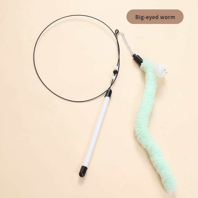 Manufacturer Direct Cat Dancing Wand - Self-Activating Bell Toy for Playtime,U-ME PET LUV,Feather Frenzy Jingle Wand - Interactive Cat Toy with Colorful Feathers & Bell