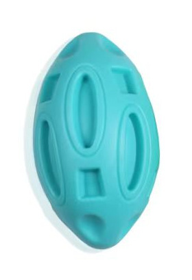 Cartoon Fashion Squeaky TPR Olive Dog Chew Toy Durable Bite-Resistant Ball for Daily Use for Teething Puppies,U-ME PET LUV,TPR Squeaky Rugby Ball for Dogs - Tough Chew, Teeth Cleaning & Grinding Toy