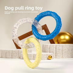 Tri-Color Interactive Chew-Proof Dog Chewer Ring - Durable Playtime Toy,U-ME PET LUV,Tri-Color Chew-Proof Dog Chewer Ring - Durable Playtime Toy