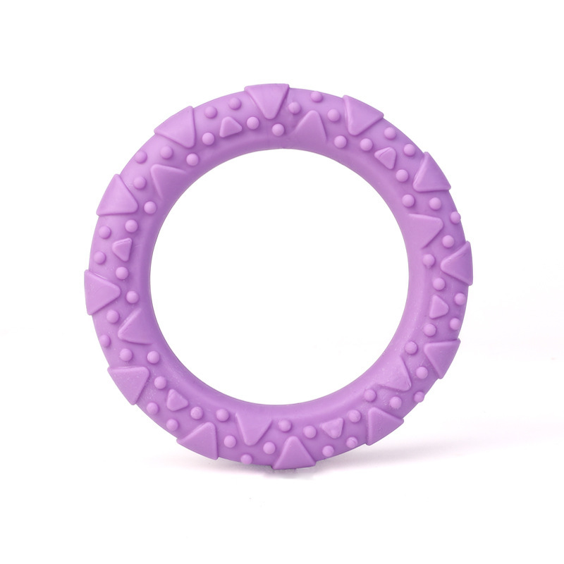 Tri-Color Interactive Chew-Proof Dog Chewer Ring - Durable Playtime Toy,U-ME PET LUV,Tri-Color Chew-Proof Dog Chewer Ring - Durable Playtime Toy