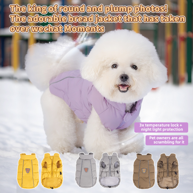 Small and Medium Dog and Cat Vest Premium Thickened Cotton Thermal Wear for Autumn/Winter Non-Restrictive and Washable,U-ME PET LUV,Thermal-Lined Sleeveless Dog Puffer Vest
