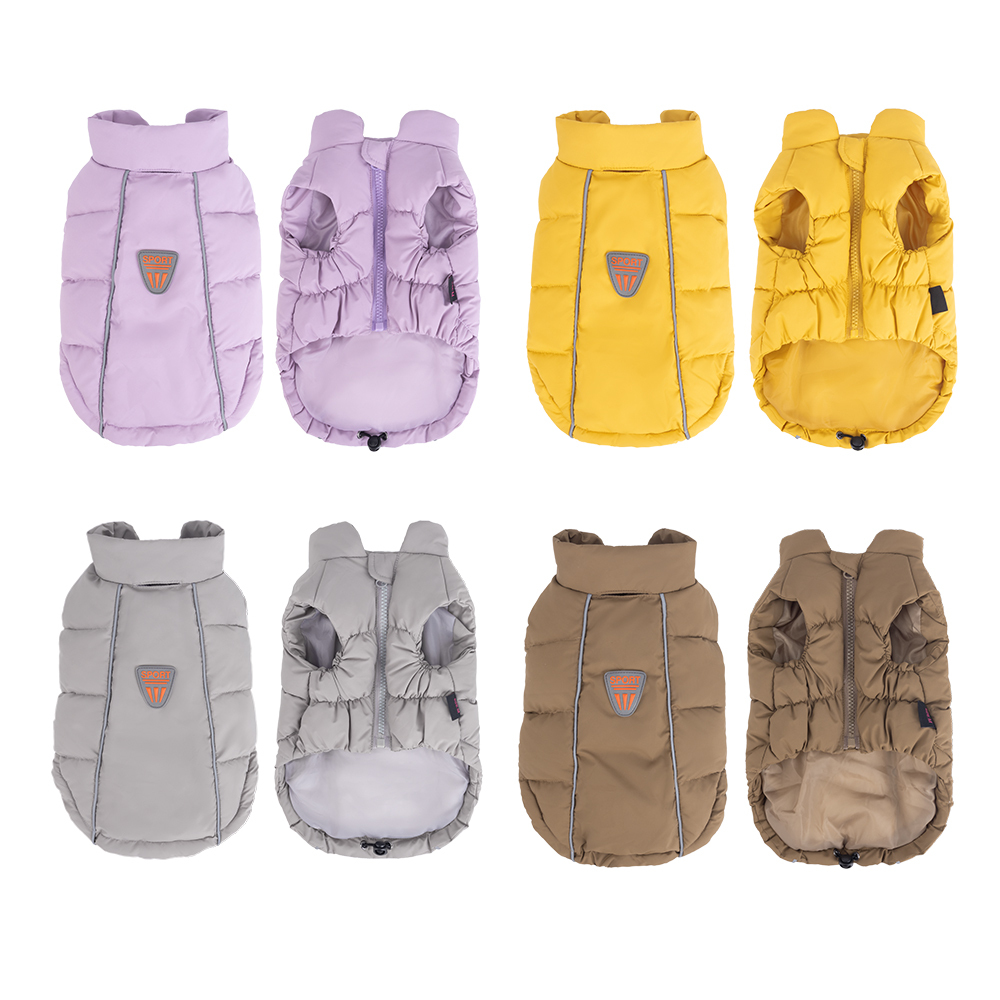 Small and Medium Dog and Cat Vest Premium Thickened Cotton Thermal Wear for Autumn/Winter Non-Restrictive and Washable,U-ME PET LUV,Thermal-Lined Sleeveless Dog Puffer Vest