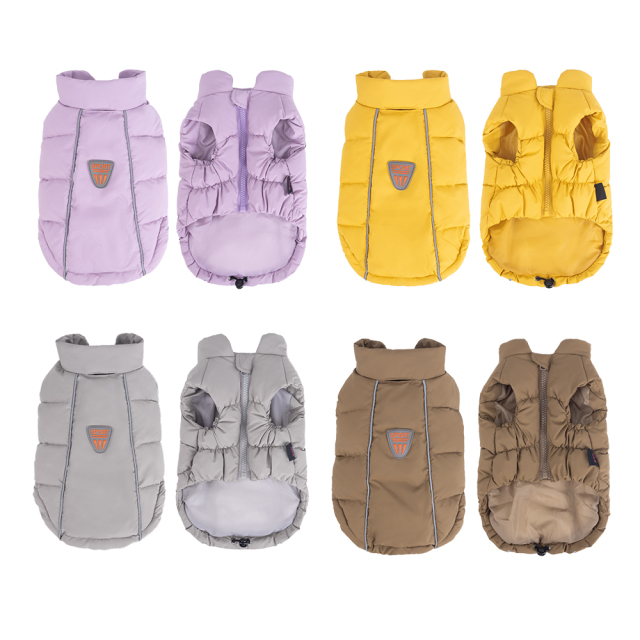 Small and Medium Dog and Cat Vest Premium Thickened Cotton Thermal Wear for Autumn/Winter Non-Restrictive and Washable,U-ME PET LUV,Thermal-Lined Sleeveless Dog Puffer Vest