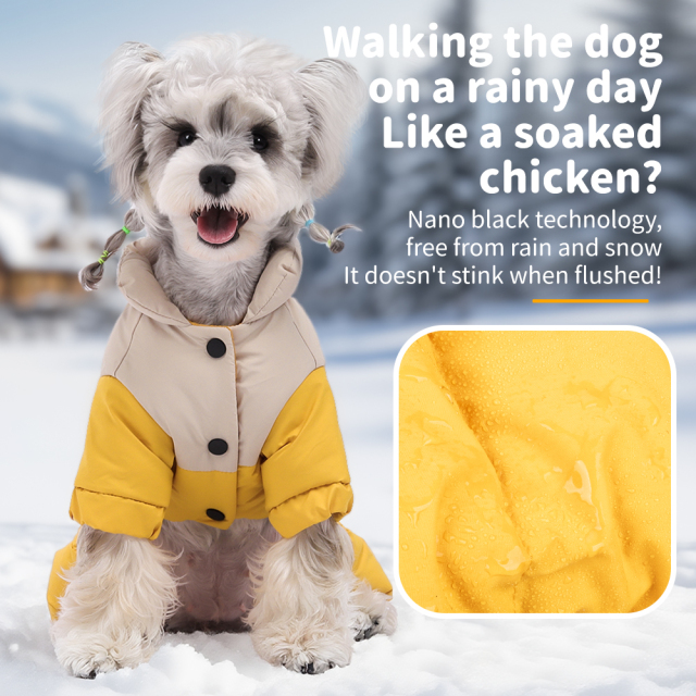 Wholesale of pet clothing for autumn and winter - Dog four - legged cotton - padded clothes with a stand - up collar, windproof, snow - proof, warm and comfortable dog cotton - padded jackets.,U-ME PET LUV,Wholesale of pet clothing for autumn and winter - Dog four - legged cotton - padded clothes with a stand - up collar, windproof, snow - proof, warm and comfortable dog cotton - padded jackets.