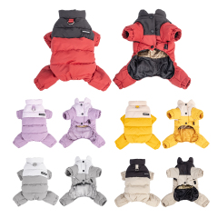 Wholesale of pet clothing for autumn and winter - Dog four - legged cotton - padded clothes with a stand - up collar, windproof, snow - proof, warm and comfortable dog cotton - padded jackets.,U-ME PET LUV,Wholesale of pet clothing for autumn and winter - Dog four - legged cotton - padded clothes with a stand - up collar, windproof, snow - proof, warm and comfortable dog cotton - padded jackets.