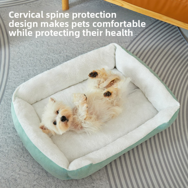 Thickened Anti-Static Pet Bed Nest Rectangle Fashion Style Winter Kennel for Small Medium Dogs Warm Sofa Kennel for Four Seasons,U-ME PET LUV,Thickened Anti-Static Pet Bed Nest Rectangle Fashion Style Winter Kennel for Small Medium Dogs Warm Sofa Kennel for Four Seasons