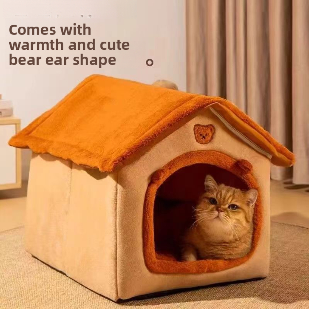 Wholesale Four Seasons Universal Removable Washable Cat House Dog Bed Winter Warm Nest for Cats and Dogs Semi-Closed Design Pet Products,U-ME PET LUV,Wholesale Four Seasons Universal Removable Washable Cat House Winter Warm Nest for Cats and Dogs Semi-Closed Design