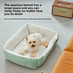 Thickened Anti-Static Pet Bed Nest Rectangle Fashion Style Winter Kennel for Small Medium Dogs Warm Sofa Kennel for Four Seasons,U-ME PET LUV,Thickened Anti-Static Pet Bed Nest Rectangle Fashion Style Winter Kennel for Small Medium Dogs Warm Sofa Kennel for Four Seasons