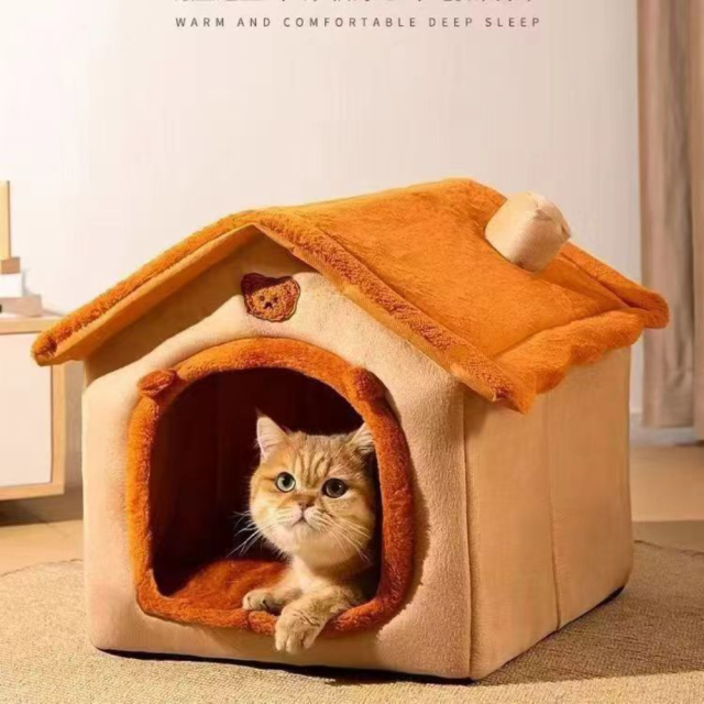 Wholesale Four Seasons Universal Removable Washable Cat House Dog Bed Winter Warm Nest for Cats and Dogs Semi-Closed Design Pet Products,U-ME PET LUV,Wholesale Four Seasons Universal Removable Washable Cat House Winter Warm Nest for Cats and Dogs Semi-Closed Design
