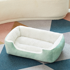 Thickened Anti-Static Pet Bed Nest Rectangle Fashion Style Winter Kennel for Small Medium Dogs Warm Sofa Kennel for Four Seasons,U-ME PET LUV,Thickened Anti-Static Pet Bed Nest Rectangle Fashion Style Winter Kennel for Small Medium Dogs Warm Sofa Kennel for Four Seasons