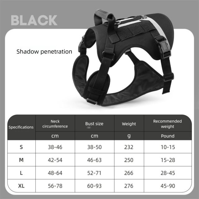 New Medium and Large Dog Harness U-Shaped Training Dog Service Dog Tactical Harness Strap Tactical Reflective Traction Rope Simple Sport Style for Dog Walking Training,U-ME PET LUV,New U-Shaped Training Dog Service Dog Tactical Harness Strap Tactical Reflective Traction Rope Simple Sport Style for Dog Walking Training
