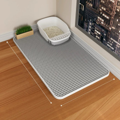 2-Layer Extra Large EVA Cat Litter Trapper Mat Washable Anti-Tracking Floor Protector,U-ME PET LUV,Breathable Rattan Cooling Pad - Summer Pet Bed for Dogs & Cats