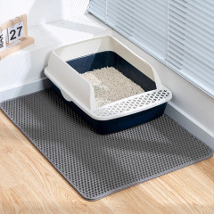 2-Layer Extra Large EVA Cat Litter Trapper Mat Washable Anti-Tracking Floor Protector,U-ME PET LUV,Breathable Rattan Cooling Pad - Summer Pet Bed for Dogs & Cats