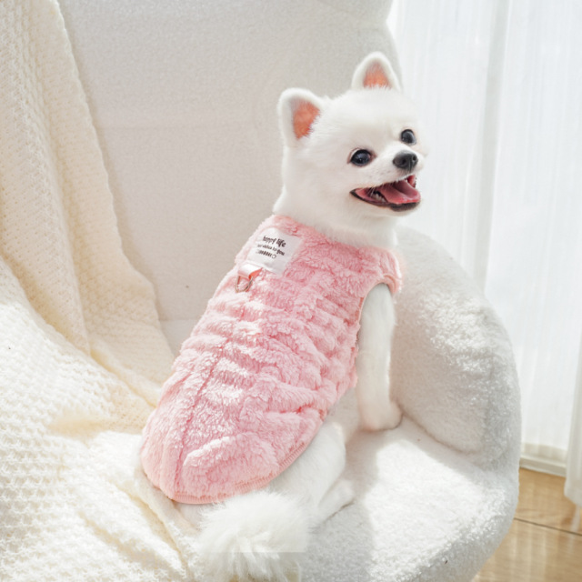 Small Dog Teddy Poodle Apparel Classic Winter Clothes with Fleece Lining Lightweight Washable Foldable Made of Polyester,U-ME PET LUV,Cozy Fleece Winter Outfits for Small Dogs and Cats (Fits Poodles, Bichons, Pomeranians)
