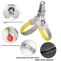 Wholesale New Dog Chest Strap Saddle Breathable Reflective Pet Leash Button Closure Simple Cartoon Leather Cloth for Dog Walking,U-ME PET LUV,Suitable for Large and Medium-sized Dogs Saddle-style Breathable Anti-pull Harness