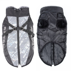 Hot Sale Reflective Winter Dog Coat Fur Collar Windproof Insulated Jacket for Large Breeds Sport Style Animal Pattern Washable Rainproof,U-ME PET LUV,Urban Shield Reflective Parka for Big Dogs - Cozy Quilted Cotton & Faux Fur Hood