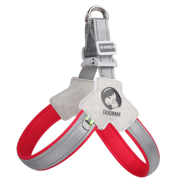 Wholesale New Dog Chest Strap Saddle Breathable Reflective Pet Leash Button Closure Simple Cartoon Leather Cloth for Dog Walking,U-ME PET LUV,Suitable for Large and Medium-sized Dogs Saddle-style Breathable Anti-pull Harness