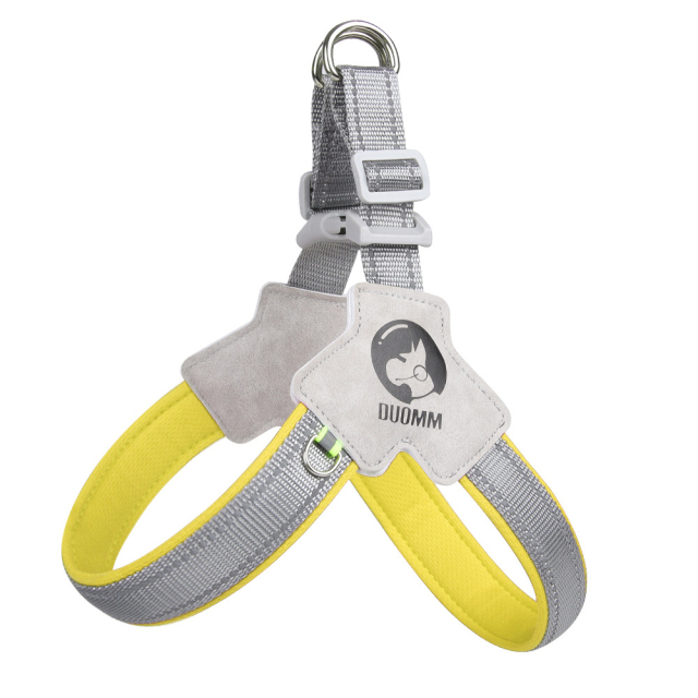Wholesale New Dog Chest Strap Saddle Breathable Reflective Pet Leash Button Closure Simple Cartoon Leather Cloth for Dog Walking,U-ME PET LUV,Suitable for Large and Medium-sized Dogs Saddle-style Breathable Anti-pull Harness