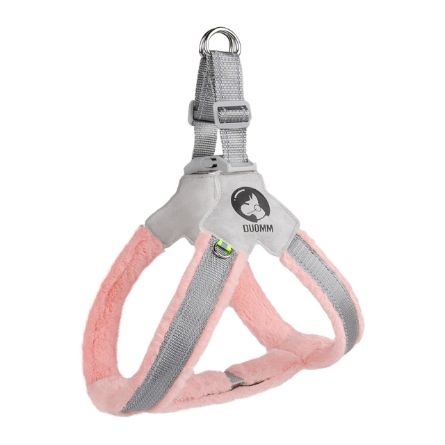 Wholesale New Dog Chest Strap Saddle Breathable Reflective Pet Leash Button Closure Simple Cartoon Leather Cloth for Dog Walking,U-ME PET LUV,Suitable for Large and Medium-sized Dogs Saddle-style Breathable Anti-pull Harness