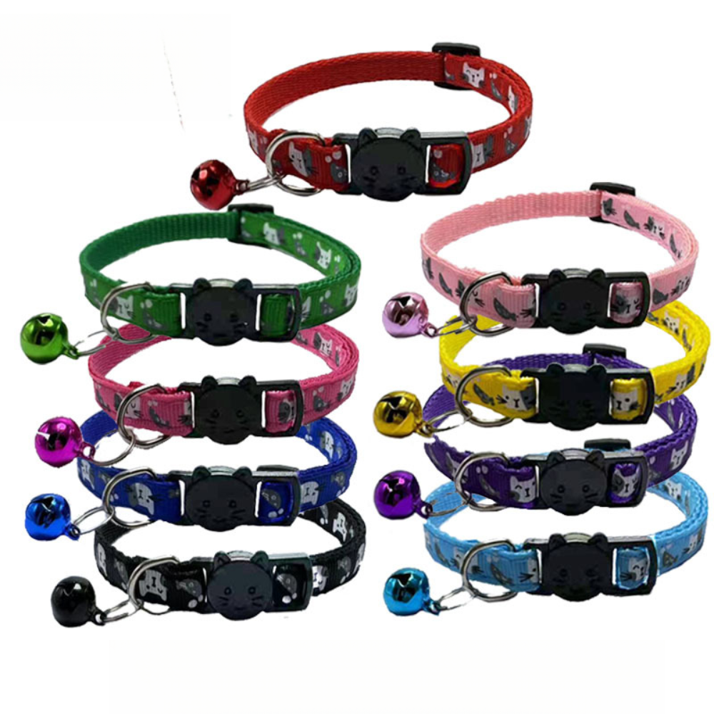 New Cute Cat Fish Cartoon Collar with Bell Modern Style Anti-Loss Cat Buckle Collar with Ribbon Decorations for Dogs and Cats,U-ME PET LUV,New Cute Cat Fish Cartoon Collar with Bell Modern Style Anti-Loss Cat Buckle Collar with Ribbon Decorations for Dogs and Cats