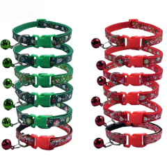 Hot Sale Pet Accessories Luxury Christmas Series Cat and Small Dog Pet Collar Cartoon Print Pet Supply Breakaway Feature Elegant Ribbons Decoration,U-ME PET LUV,Hot Sale Luxury Christmas Series Cat Small Dog Collar Cartoon Print Pet Supply Breakaway Feature Elegant Ribbons Decoration