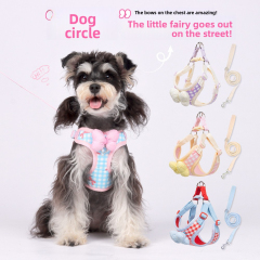 Luxurious Modern Cartoon-Style Anti-Break Dog Leash Soft Bow Sweet Wind Chest Strap Comfortable Ribbons Fashionable Breathable,U-ME PET LUV,Luxurious Modern Cartoon-Style Anti-Break Dog Leash Soft Bow Sweet Wind Chest Strap Comfortable Ribbons Fashionable Breathable