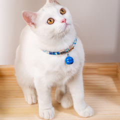 Elegant Luxury Cat and Dog Collar Personalized with Elegant Ribbons and Print Polyester Cotton Bell Decor Pet Supplies,U-ME PET LUV,Elegant Luxury Cat and Dog Collar Personalized with Elegant Ribbons and Print Polyester Cotton Bell Decor Pet Supplies