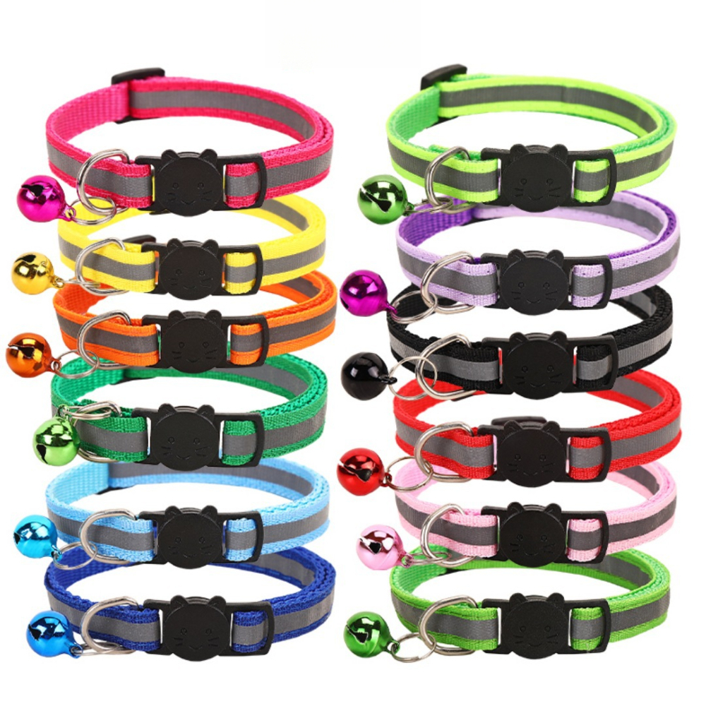 Wholesale New Luxury Round Ear Reflective Cat Head Collar Quick Release Safety Buckle Soft Polyester Bell Collar for Cats Spot,U-ME PET LUV,Wholesale New Luxury Round Ear Reflective Cat Head Collar Quick Release Safety Buckle Soft Polyester Bell Collar for Cats Spot