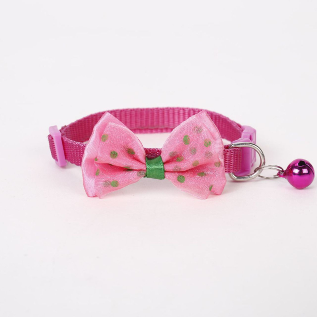 Striped Pattern Pet Bead Bow Collar with Bell Elegant Pet Jewelry Collar for Cat or Dog,U-ME PET LUV,Striped Pattern Pet Bead Bow Collar with Bell Elegant Pet Jewelry Collar for Cat or Dog
