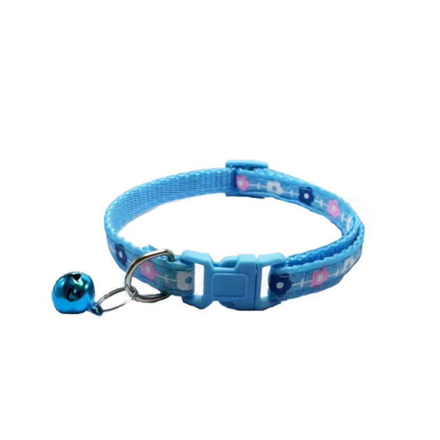 Hot Sale Wholesale Pet Supplies Simple Leather Dog Cat Collar Quick Release Flower Print Bell Collar Distinctive Spot Design,U-ME PET LUV,Hot Sale Wholesale Pet Supplies Simple Leather Dog Cat Collar Quick Release Flower Print Bell Collar Distinctive Spot Design