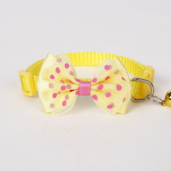 Striped Pattern Pet Bead Bow Collar with Bell Elegant Pet Jewelry Collar for Cat or Dog,U-ME PET LUV,Striped Pattern Pet Bead Bow Collar with Bell Elegant Pet Jewelry Collar for Cat or Dog