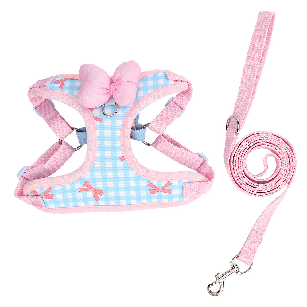 Luxurious Modern Cartoon-Style Anti-Break Dog Leash Soft Bow Sweet Wind Chest Strap Comfortable Ribbons Fashionable Breathable,U-ME PET LUV,Luxurious Modern Cartoon-Style Anti-Break Dog Leash Soft Bow Sweet Wind Chest Strap Comfortable Ribbons Fashionable Breathable