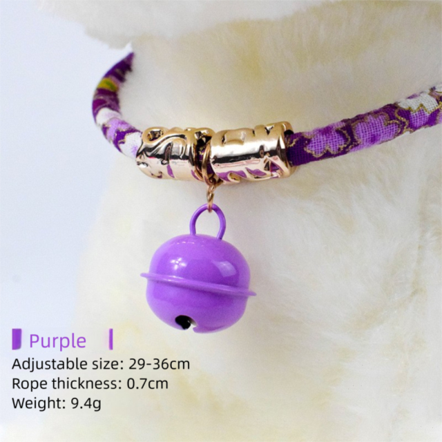 Elegant Luxury Cat and Dog Collar Personalized with Elegant Ribbons and Print Polyester Cotton Bell Decor Pet Supplies,U-ME PET LUV,Elegant Luxury Cat and Dog Collar Personalized with Elegant Ribbons and Print Polyester Cotton Bell Decor Pet Supplies