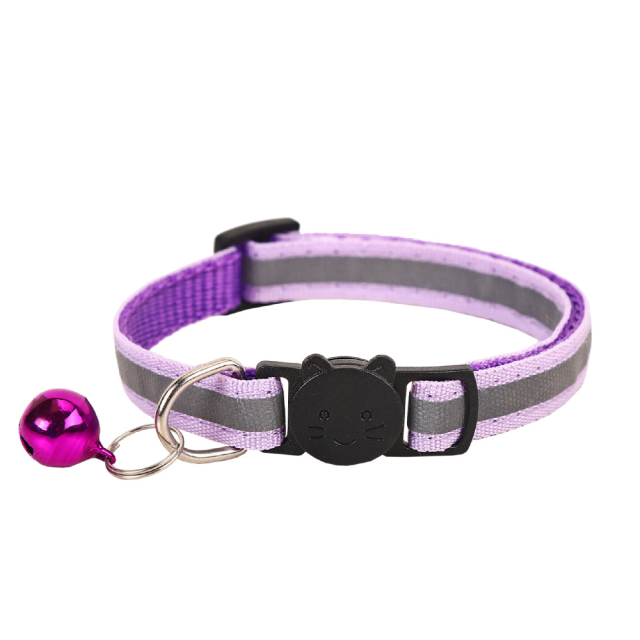 Wholesale New Luxury Round Ear Reflective Cat Head Collar Quick Release Safety Buckle Soft Polyester Bell Collar for Cats Spot,U-ME PET LUV,Wholesale New Luxury Round Ear Reflective Cat Head Collar Quick Release Safety Buckle Soft Polyester Bell Collar for Cats Spot