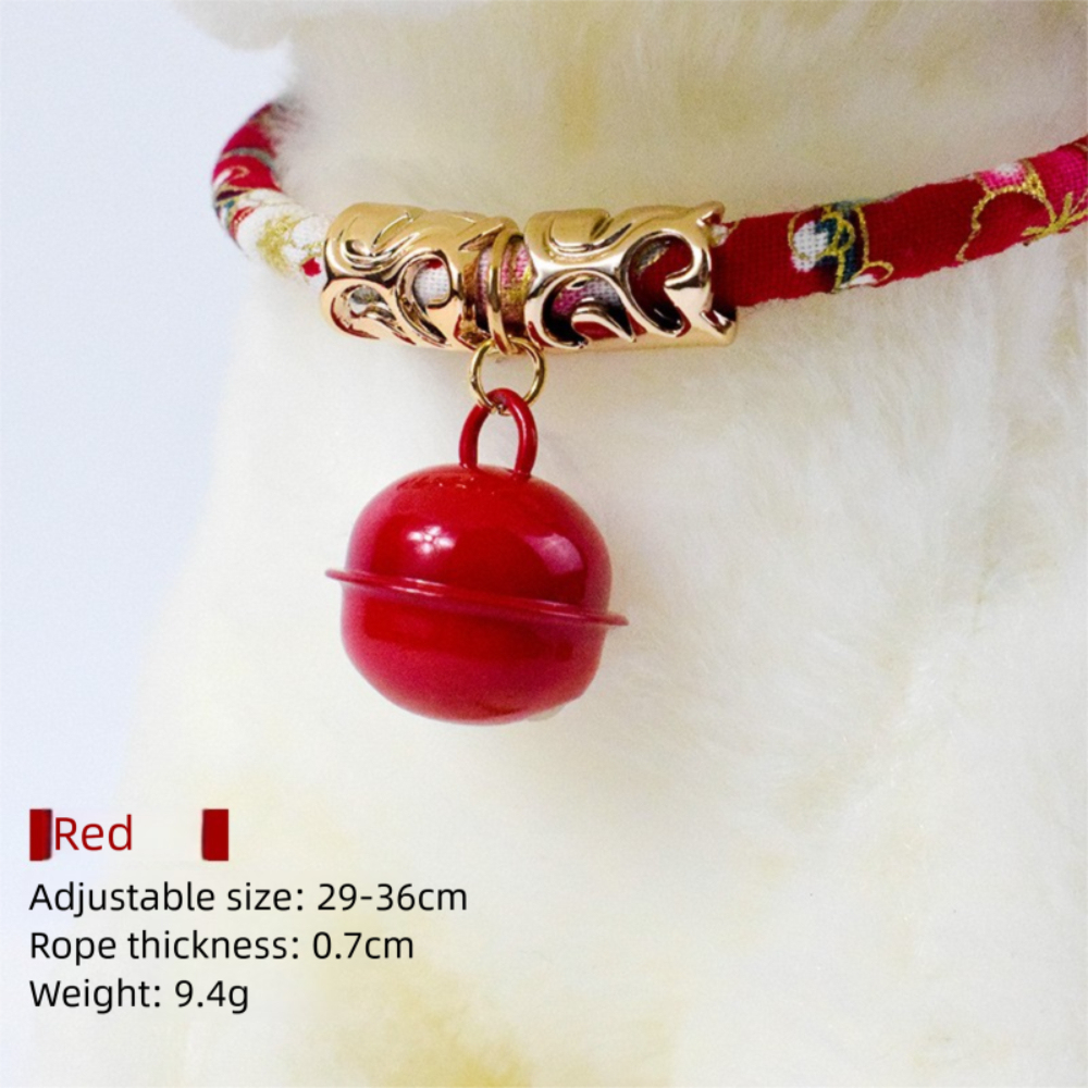 Elegant Luxury Cat and Dog Collar Personalized with Elegant Ribbons and Print Polyester Cotton Bell Decor Pet Supplies,U-ME PET LUV,Elegant Luxury Cat and Dog Collar Personalized with Elegant Ribbons and Print Polyester Cotton Bell Decor Pet Supplies