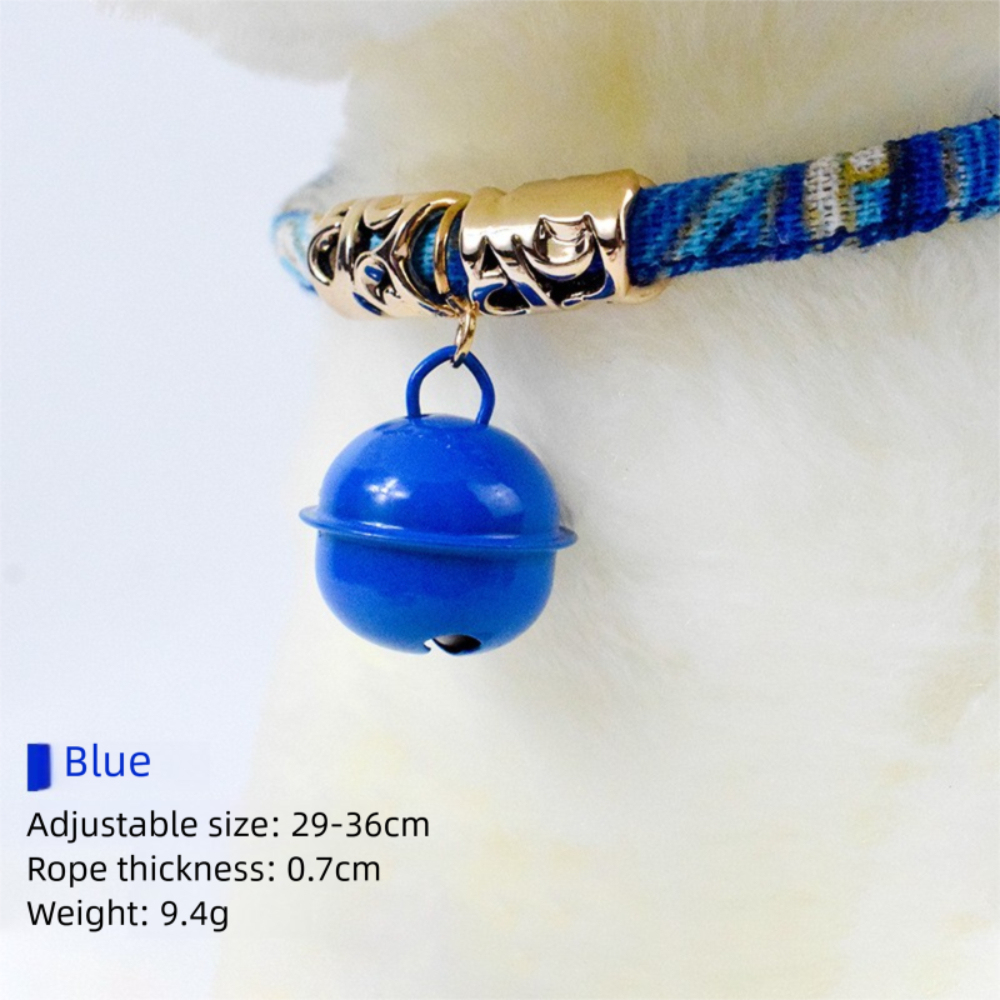 Elegant Luxury Cat and Dog Collar Personalized with Elegant Ribbons and Print Polyester Cotton Bell Decor Pet Supplies,U-ME PET LUV,Elegant Luxury Cat and Dog Collar Personalized with Elegant Ribbons and Print Polyester Cotton Bell Decor Pet Supplies
