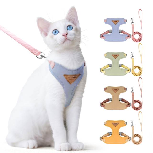 Luxury XS Size Anti-Break Cat Traction Rope Quick Release Adjustable Chest Strap Fashionable Button Closure for Out-Walking Cats and Dogs,U-ME PET LUV,Luxury XS Size Anti-Break Cat Traction Rope Quick Release Adjustable Chest Strap Fashionable Button Closure for Out-Walking Cats and Dogs