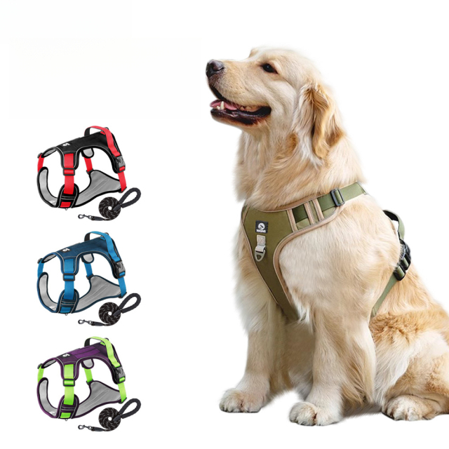 Cross-Border Large Dog Chest Back Vest with Adjustable Dog Leash Breathable Reflective Nylon Oxford Sport Style Pet Fashion,U-ME PET LUV,Cross-Border Large Dog Chest Back Vest with Adjustable Dog Leash Breathable Reflective Nylon Oxford Sport Style Pet Fashion