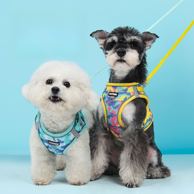 Fashionable Three-Piece Camouflage Dog Leash Integrated Cloth Chest Strap Reflective Highlight Button Closure Simple Pet Wear,U-ME PET LUV,Fashionable Three-Piece Camouflage Dog Leash Integrated Cloth Chest Strap Reflective Highlight Button Closure Simple Pet Wear