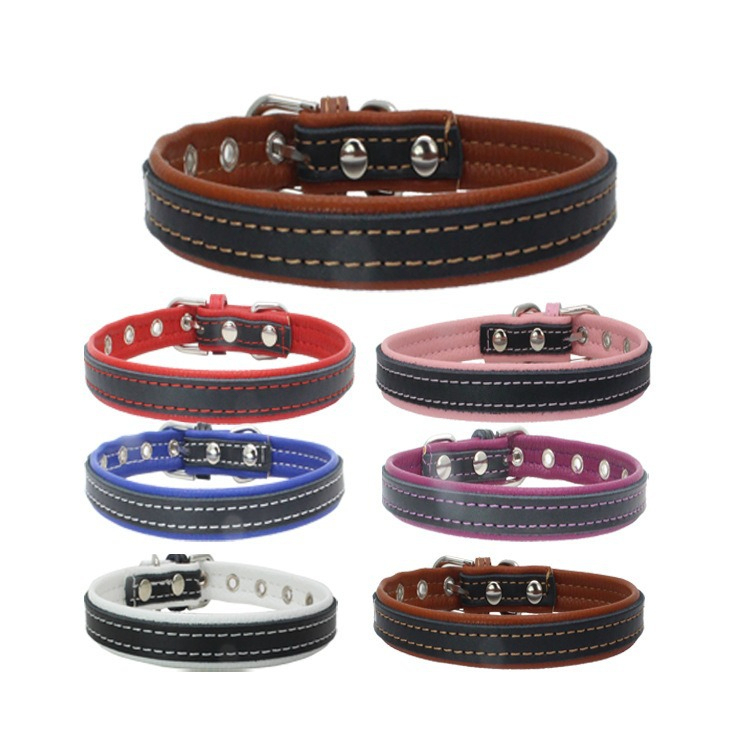 Detachable Leather Dog Collar for Small and Medium Pets - Adjustable Cat Collar Necklace,U-ME PET LUV,Detachable Leather Dog Collar for Small and Medium Pets - Adjustable Cat Collar Necklace