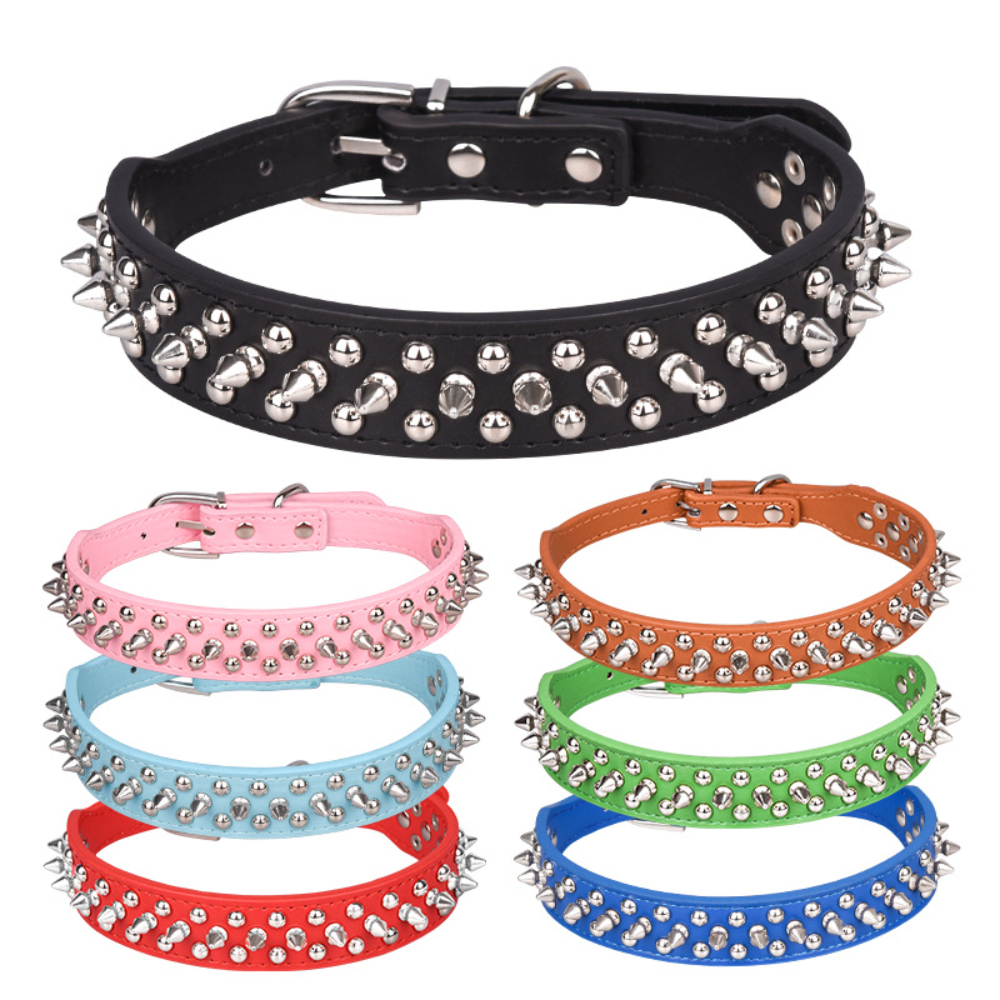 Hot-Selling Dog Collar French Bulldog Collar Fierce Dog Chain for Medium and Large Breeds Anti-Bite PU with Rivet Pet Collar,U-ME PET LUV,Hot-Selling French Bulldog Collar Fierce Dog Chain for Medium and Large Breeds Anti-Bite PU with Rivet Pet Collar