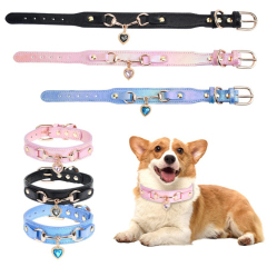 Small and Medium Dog & Cat Collar with Love Rhinestone Jewelry PU Leather & Pet Accessories Wholesale Leash Type Collar,U-ME PET LUV,Small and Medium Dog & Cat Collar with Love Rhinestone Jewelry PU Leather & Pet Accessories Wholesale Leash Type Collar