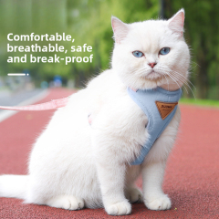 Luxury XS Size Anti-Break Cat Traction Rope Quick Release Adjustable Chest Strap Fashionable Button Closure for Out-Walking Cats and Dogs,U-ME PET LUV,Luxury XS Size Anti-Break Cat Traction Rope Quick Release Adjustable Chest Strap Fashionable Button Closure for Out-Walking Cats and Dogs