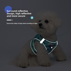 Fashionable Three-Piece Camouflage Dog Leash Integrated Cloth Chest Strap Reflective Highlight Button Closure Simple Pet Wear,U-ME PET LUV,Fashionable Three-Piece Camouflage Dog Leash Integrated Cloth Chest Strap Reflective Highlight Button Closure Simple Pet Wear