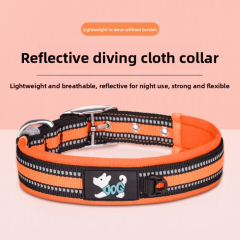 Adjustable Size Space Cotton Breathable Pet Collar with Night Reflective Ribbon Tactical Style Training Leash with Lights,U-ME PET LUV,Adjustable Size Space Cotton Breathable Pet Collar with Night Reflective Ribbon Tactical Style Training Leash with Lights