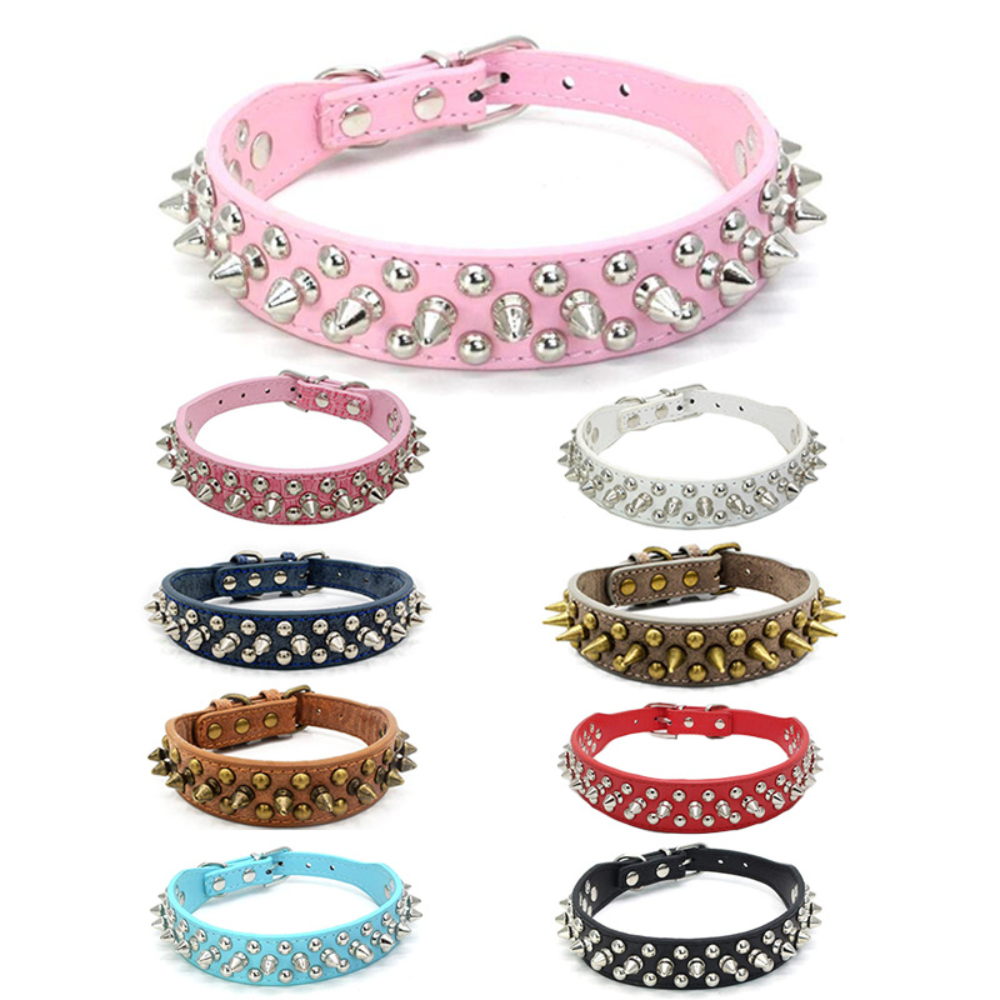Hot-Selling Dog Collar French Bulldog Collar Fierce Dog Chain for Medium and Large Breeds Anti-Bite PU with Rivet Pet Collar,U-ME PET LUV,Hot-Selling French Bulldog Collar Fierce Dog Chain for Medium and Large Breeds Anti-Bite PU with Rivet Pet Collar