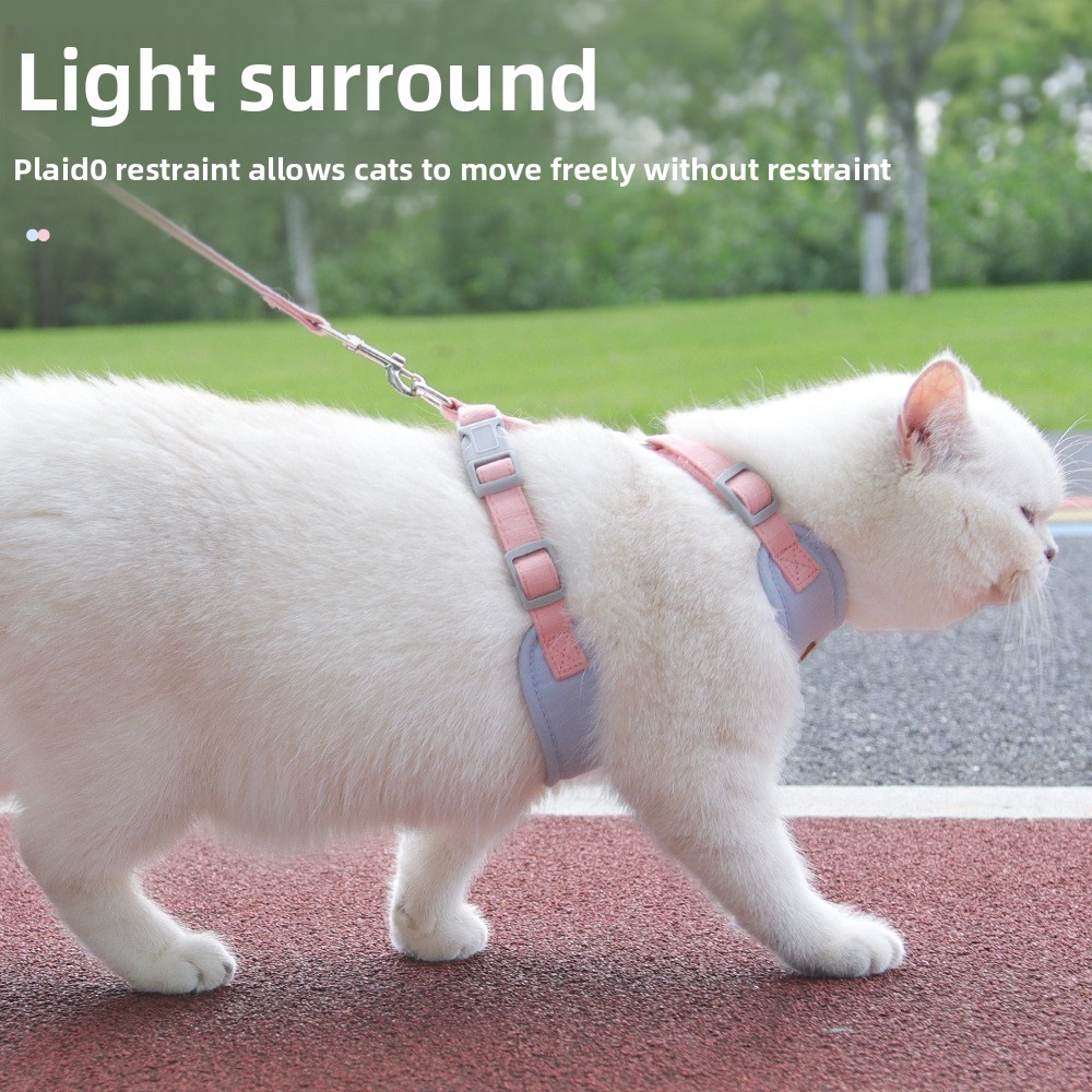 Luxury XS Size Anti-Break Cat Traction Rope Quick Release Adjustable Chest Strap Fashionable Button Closure for Out-Walking Cats and Dogs,U-ME PET LUV,Luxury XS Size Anti-Break Cat Traction Rope Quick Release Adjustable Chest Strap Fashionable Button Closure for Out-Walking Cats and Dogs