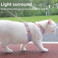 Luxury XS Size Anti-Break Cat Traction Rope Quick Release Adjustable Chest Strap Fashionable Button Closure for Out-Walking Cats and Dogs,U-ME PET LUV,Luxury XS Size Anti-Break Cat Traction Rope Quick Release Adjustable Chest Strap Fashionable Button Closure for Out-Walking Cats and Dogs