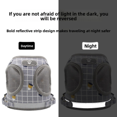 Wholesale Solid Striped Pattern Pet Vest Dog Cat Harness with Breathable Fashion Style Reflective Anti-Break Button Closure Cat Leash for Dog and Cat,U-ME PET LUV,Wholesale Solid Striped Pattern Pet Vest with Breathable Fashion Style Reflective Anti-Break Button Closure Cat Leash for Dog and Cat